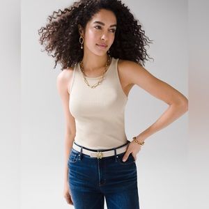 White House Black Market WHBM FORME Rib Tank